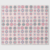 Kaleidoscoop Yuletide: betoverende kerstmozaïek Cadeaupapier (Vlak)