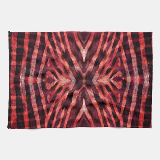 Kaleidoscoop Zebra Huidpatroon Theedoek (Horizontaal)