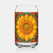 Kaleidoscoop Zonnebloem Blikvorm Glas (Achterkant)