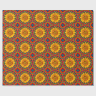 Kaleidoscoop Zonnebloem Cadeaupapier