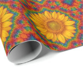 Kaleidoscoop Zonnebloem  Cadeaupapier (Rol Hoek)