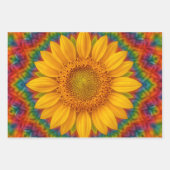 Kaleidoscoop Zonnebloem Inpakpapier Vel (Voorkant 3)