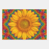 Kaleidoscoop Zonnebloem Inpakpapier Vel (Voorkant 2)