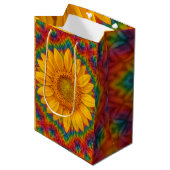 Kaleidoscoop Zonnebloem Medium Cadeauzakje (Voorkant Gekanteld)