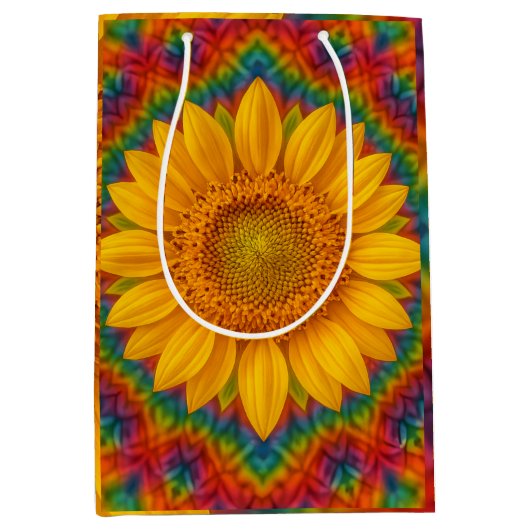 Kaleidoscoop Zonnebloem Medium Cadeauzakje (Voorkant)