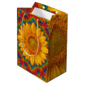 Kaleidoscoop Zonnebloem Medium Cadeauzakje (Achterkant Gekanteld)