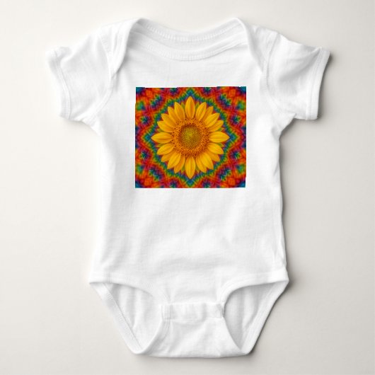Kaleidoscoop Zonnebloem  Romper (Voorkant)