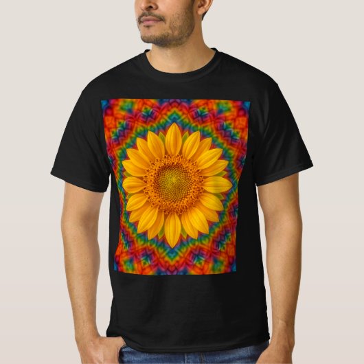 Kaleidoscoop Zonnebloem T-shirt (Voorkant)