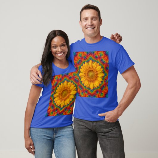 Kaleidoscoop Zonnebloem T-shirt (Unisex)
