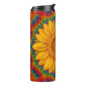 Kaleidoscoop Zonnebloem Thermosbeker (Gedraaid links)