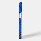 Kaleidoscoop Zwart en Helder Blauw Case-Mate iPhone Case (Achterkant / Rechts)