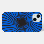 Kaleidoscoop Zwart en Helder Blauw Case-Mate iPhone Case (Achterkant (horizontaal))