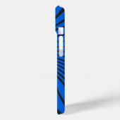 Kaleidoscoop Zwart en Helder Blauw Case-Mate iPhone Case (Achterkant / Links)