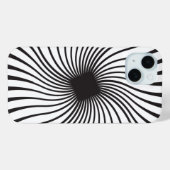 Kaleidoscoop zwart-wit ontwerp Case-Mate iPhone case (Achterkant (horizontaal))