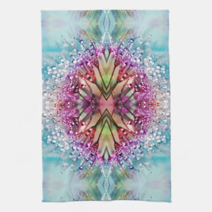 Kaleidoscoopdauw: Abstracte bloemkunst Theedoek