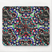 Kaleidoscoopdoek plastic of met leder bekleed muismat (Voorkant)
