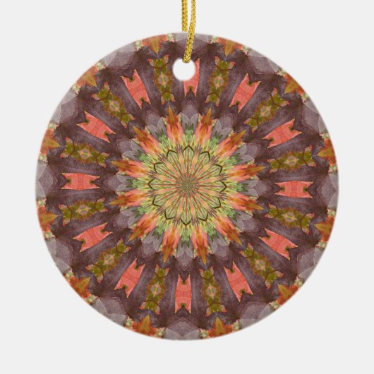 Kaleidoscoopreeks - Autumn Leaves Keramisch Ornament (Voorkant)