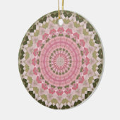 Kaleidoscoopreeks - Roze Hydrangea 1 Keramisch Ornament (Links)