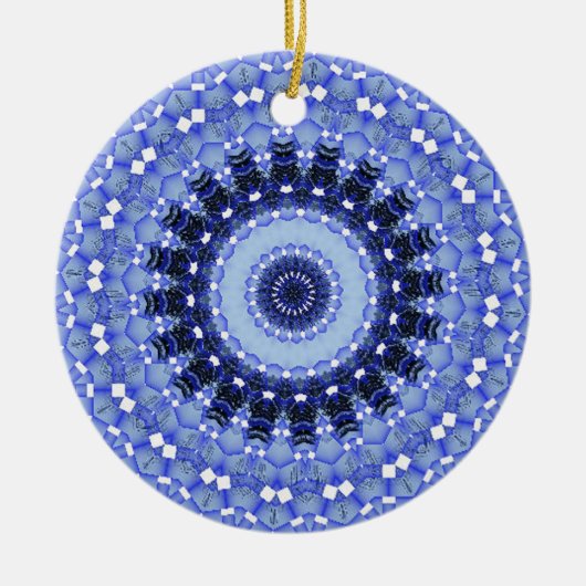 Kaleidoscoopreeks - Wintersneeuw 1 Keramisch Ornament (Voorkant)