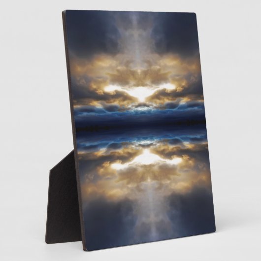 Kaleidoscoopwolken bij zonsondergang fotoplaat (Zijkant)