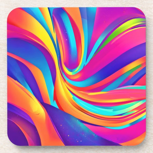 Kaleidoscope Abstracte burst artwork Bier Onderzetter (Voorkant)