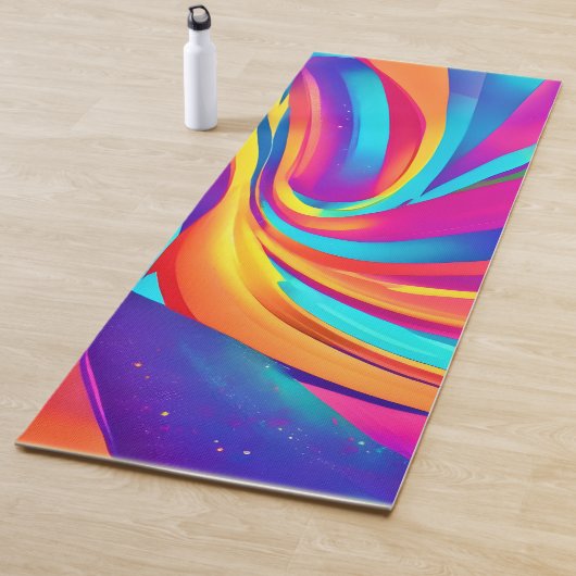 Kaleidoscope Abstracte burst artwork Yogamat (In situ)