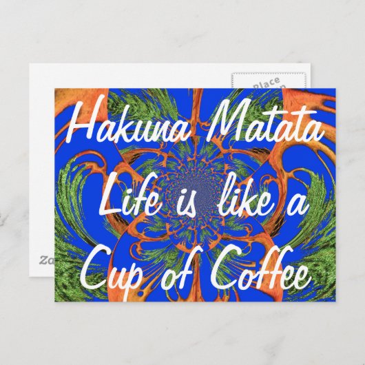 Kaleidoscope Acacia Tree Art Print/Graphic Briefkaart (Voorkant / Achterkant)