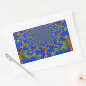 Kaleidoscope Acacia Tree Art Print/Graphic Rechthoekige Sticker (Envelop)