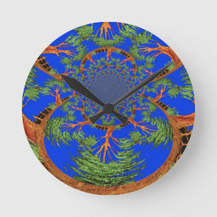 Kaleidoscope Acacia Tree Art Print/Graphic Ronde Klok