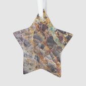 Kaleidoscope Agate Stone Patroon Ornament (voorkant)