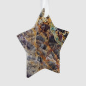 Kaleidoscope Agate Stone Patroon Ornament (voorkant)