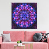 Kaleidoscope Apophysis Mandala Hearts Canvas Afdruk (Insitu (Woonkamer))
