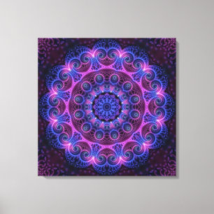 Kaleidoscope Apophysis Mandala Hearts Canvas Afdruk
