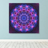 Kaleidoscope Apophysis Mandala Hearts Canvas Afdruk (Insitu (Houten vloer))