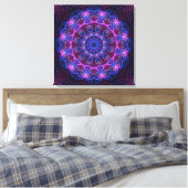 Kaleidoscope Apophysis Mandala Hearts Canvas Afdruk (Insitu (Slaapkamer))