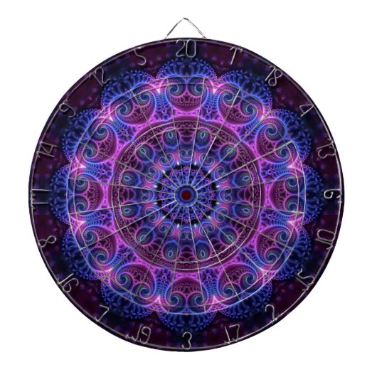 Kaleidoscope Apophysis Mandala Hearts Dartbord (Voorkant)