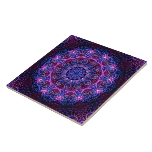 Kaleidoscope Apophysis Mandala Hearts Tegeltje (Zijkant)