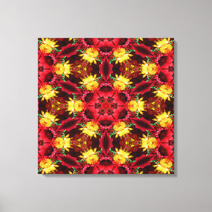 Kaleidoscope Art 21 Wrapped Canvas Afdruk