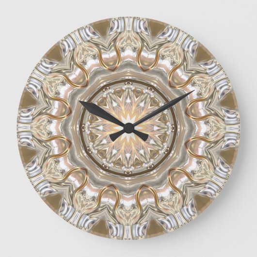 Kaleidoscope Art 2 Wall Clocks & Nummeropties Grote Klok (Voorkant)