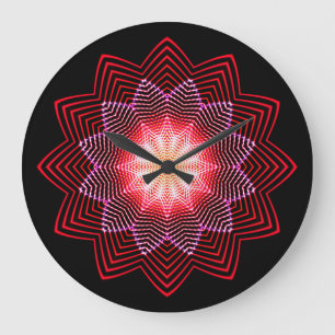 Kaleidoscope Art 36 Wall Clocks & Numeral Options Grote Klok