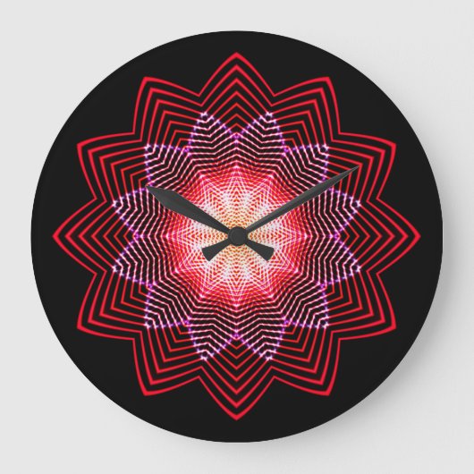Kaleidoscope Art 36 Wall Clocks & Numeral Options Grote Klok (Voorkant)