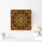 Kaleidoscope Art. 9 Wall Clocks & Nummeropties Vierkante Klok (Huis)
