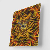 Kaleidoscope Art. 9 Wall Clocks & Nummeropties Vierkante Klok (Hoek)