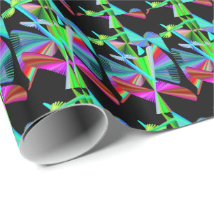 Kaleidoscope Art Red Green Paars Blue Black Cadeaupapier