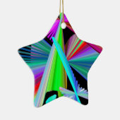 Kaleidoscope Art Red Green Paars Blue Black Keramisch Ornament (Rechts)