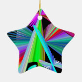 Kaleidoscope Art Red Green Paars Blue Black Keramisch Ornament (Voorkant)