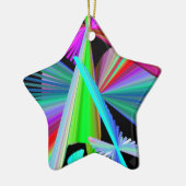 Kaleidoscope Art Red Green Paars Blue Black Keramisch Ornament (Links)