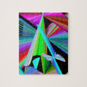 Kaleidoscope Art Red Green Paars Blue Black Legpuzzel (Verticaal)