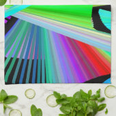 Kaleidoscope Art Red Green Paars Blue Black Theedoek (Gevouwen)