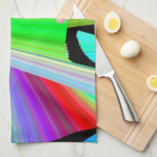 Kaleidoscope Art Red Green Paars Blue Black Theedoek (Quarter Fold)